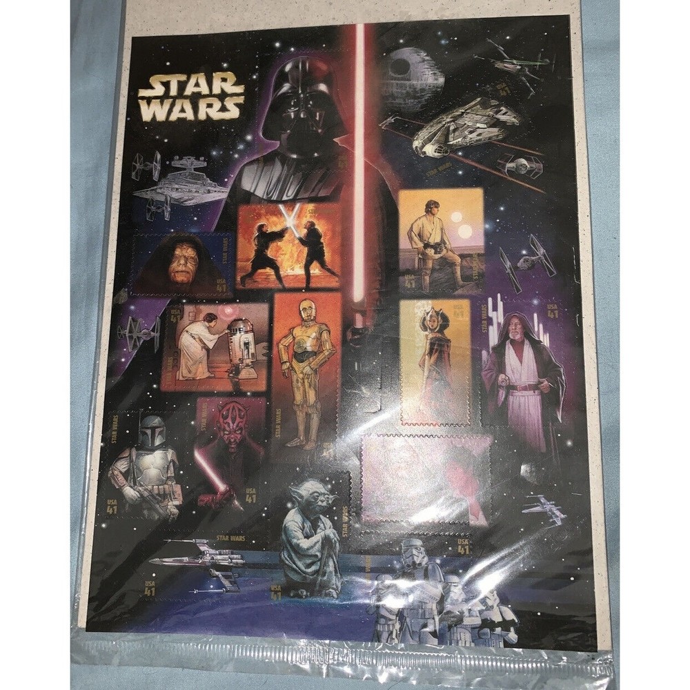 Star Wars 2007 Pane Sheet of 15 U.S. Postage 41 Cent Stamps